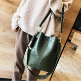 Crocodile Pattern Crossbody Bags Women Handbags PU Leather Shoulder Tote Bag