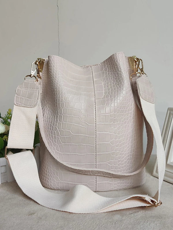 Crocodile Pattern Crossbody Bags Women Handbags PU Leather Shoulder Tote Bag