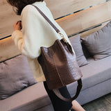 Crocodile Pattern Crossbody Bags Women Handbags PU Leather Shoulder Tote Bag