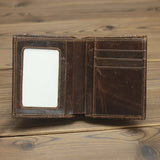 Crocodile Pattern Leather Wallets for Men Small Bifold Wallet