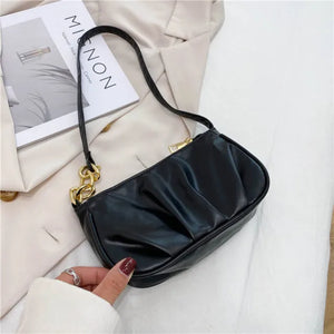 Crocodile Pattern Half-Moon Leather Crossbody Bags for Women