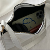 Crocodile Pattern Half-Moon Leather Crossbody Bags for Women