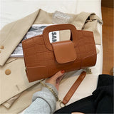 Crocodile Pattern Handbag Winter Chain Shoulder Bag Women Crossbody Bags