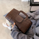 Crocodile Pattern Handbag Winter Chain Shoulder Bag Women Crossbody Bags