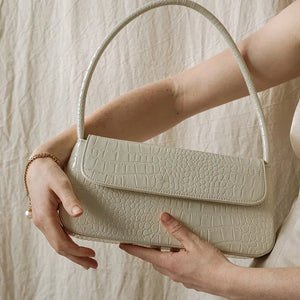 Crocodile Pattern Handbag Female Niche Medieval Underarm Bag Shoulder Bag