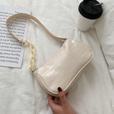 Crocodile Pattern Handbag For Women Chain Ladies Hand Bag Retro Shoulder Bags