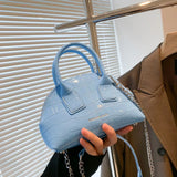 Crocodile Pattern Handbag Small Shell Bag Versatile Shoulder Crossbody Bag