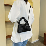 Crocodile Pattern Love Handbag Ladies Shoulder Bag Diagonal Bag