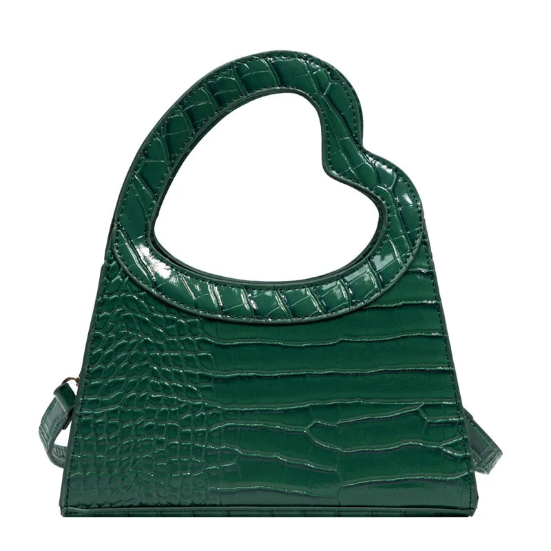 Crocodile Pattern Love Handbag Ladies Shoulder Bag Diagonal Bag