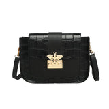 Crocodile Pattern Messenger Bag Tote Purse Women Shoulder Handbag