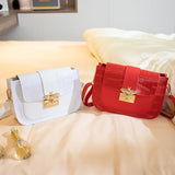 Crocodile Pattern Messenger Bag Tote Purse Women Shoulder Handbag