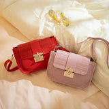 Crocodile Pattern Messenger Bag Tote Purse Women Shoulder Handbag