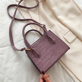 Crocodile Chain Shoulder Handbag PU Leather Crossbody Bag