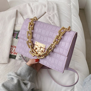 Crocodile Pattern PU Leather Crossbody Shoulder Bag For Women