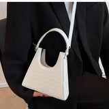 Crocodile Pattern PU Leather Small Shoulder Messenger Bag For Women