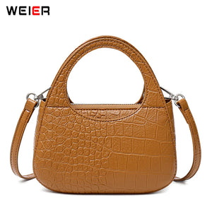Crocodile Pattern PU Leather Women Handbags High Small Women's Shoulder Bags