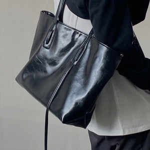 Crocodile Pattern PU Shoulder Bag Large-capacity Women's Handbag