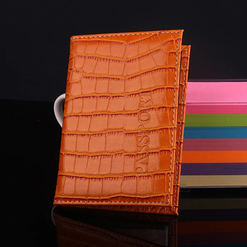 Crocodile Pattern Passport Cover ID Cover Passport holder Trip for Car Documents