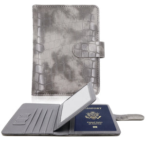 Crocodile Pattern Passport Cover Travel Case Holder