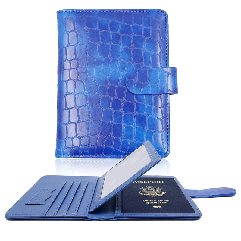Crocodile Pattern Passport Cover Travel Case Holder