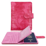 Crocodile Pattern Passport Cover Travel Case Holder