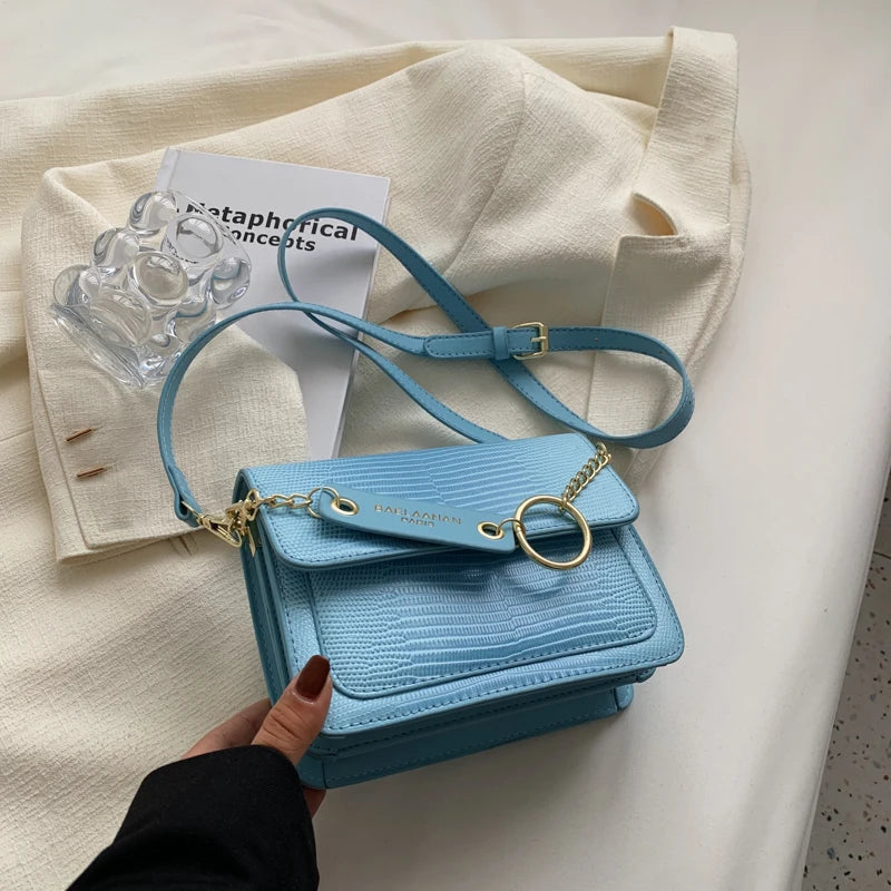 Crocodile Pattern Crossbody Bag Summer Handbag Underarm Shoulder Bag