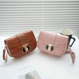 Crocodile Pattern Saddle Bag Ladies Handbag All-match Ladies Shoulder