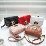 Crocodile Pattern Saddle Bag Ladies Handbag All-match Ladies Shoulder