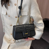 Crocodile Saddle Crossbody Bag for Women - Spring Trends Handbag