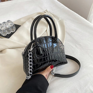 Crocodile Pattern Shell Bag Small Shoulder Bag