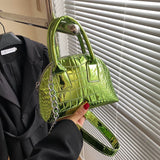 Crocodile Pattern Shell Bag Small Shoulder Bag