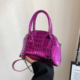 Crocodile Pattern Shell Bag Small Shoulder Bag
