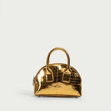 Crocodile Pattern Metal Mini Shell Bag