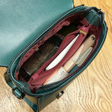 Crocodile Pattern Shoulder Bag PU Leather Flap Square Bag Crossbody Bag