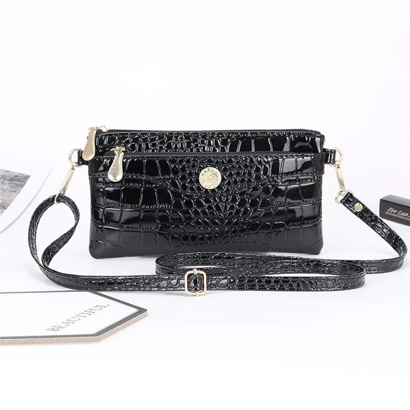 Crocodile Pattern Shoulder Bag PU Leather Women's Bag