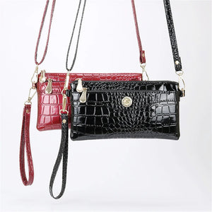 Crocodile Pattern Shoulder Bag PU Leather Women's Bag