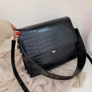Crocodile Pattern Shoulder Messenger Bag Female Tote Bag