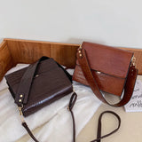 Crocodile Pattern Shoulder Messenger Bag Female Tote Bag