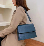 Crocodile Pattern Shoulder Messenger Bag Female Tote Bag