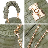 Crocodile Pattern Bucket Bag Crossbody  Purses Handbags Female Bag