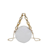 Crocodile Pattern Mini Round Bag Chain Women's Bag