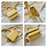 Crocodile Pattern Top-handle Bag Women's Handbags Solid Ladies Messenger Bags