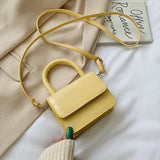 Crocodile Pattern Top-handle Bag Women's Handbags Solid Ladies Messenger Bags