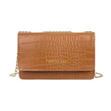 Crocodile Pattern Women Handbag Leather Chain Crossbody Bags