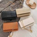 Crocodile Pattern Women Handbag Leather Chain Crossbody Bags