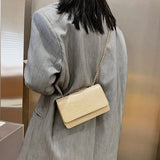 Crocodile Pattern Women Handbag Leather Chain Crossbody Bags