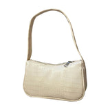 Crocodile Pattern Women Underarm Bag PU Leather Small Shoulder Bags