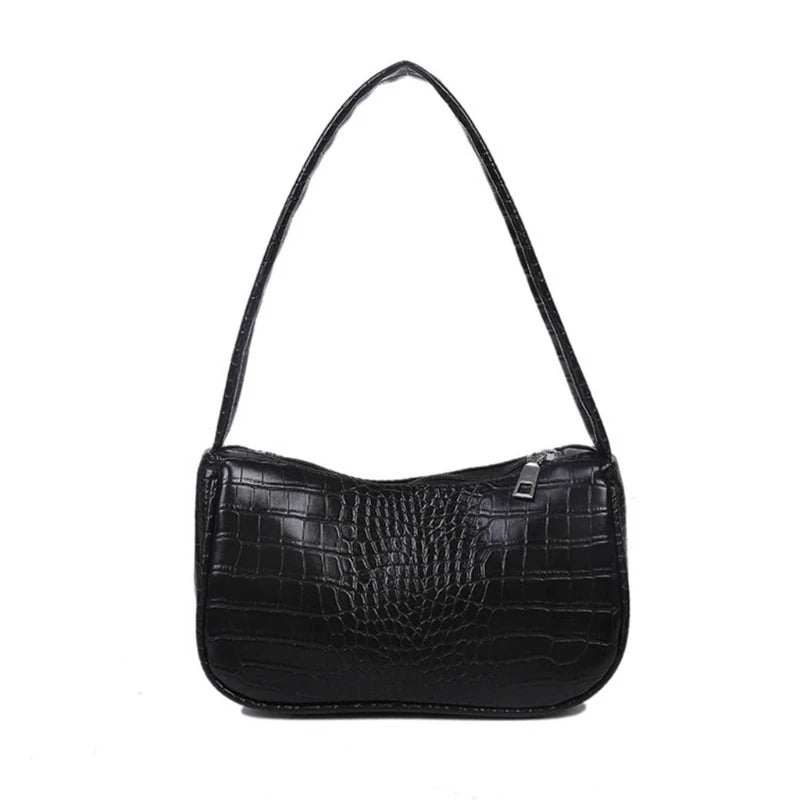 Crocodile Pattern Women Underarm Bag PU Leather Small Shoulder Bags