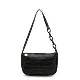 Vintage Crocodile Pattern Women Underarm Bag PU Leather Small Shoulder Bags