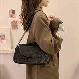 Crocodile Pattern Women's Underarm Bag Ladies Shoulder Messenger Bags